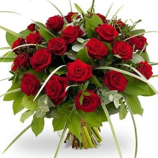 25 red roses with greenery | Flower Delivery Korolev